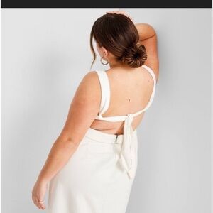 NWTS! Future Collective w/Jenny K Lopez
Sleeveless Tie-Back Ecru dress 🌞